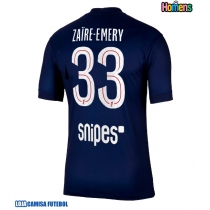 Camisa de Futebol Paris Saint-Germain Warren Zaire-Emery #33 Equipamento Principal 2025-26 Manga Curta